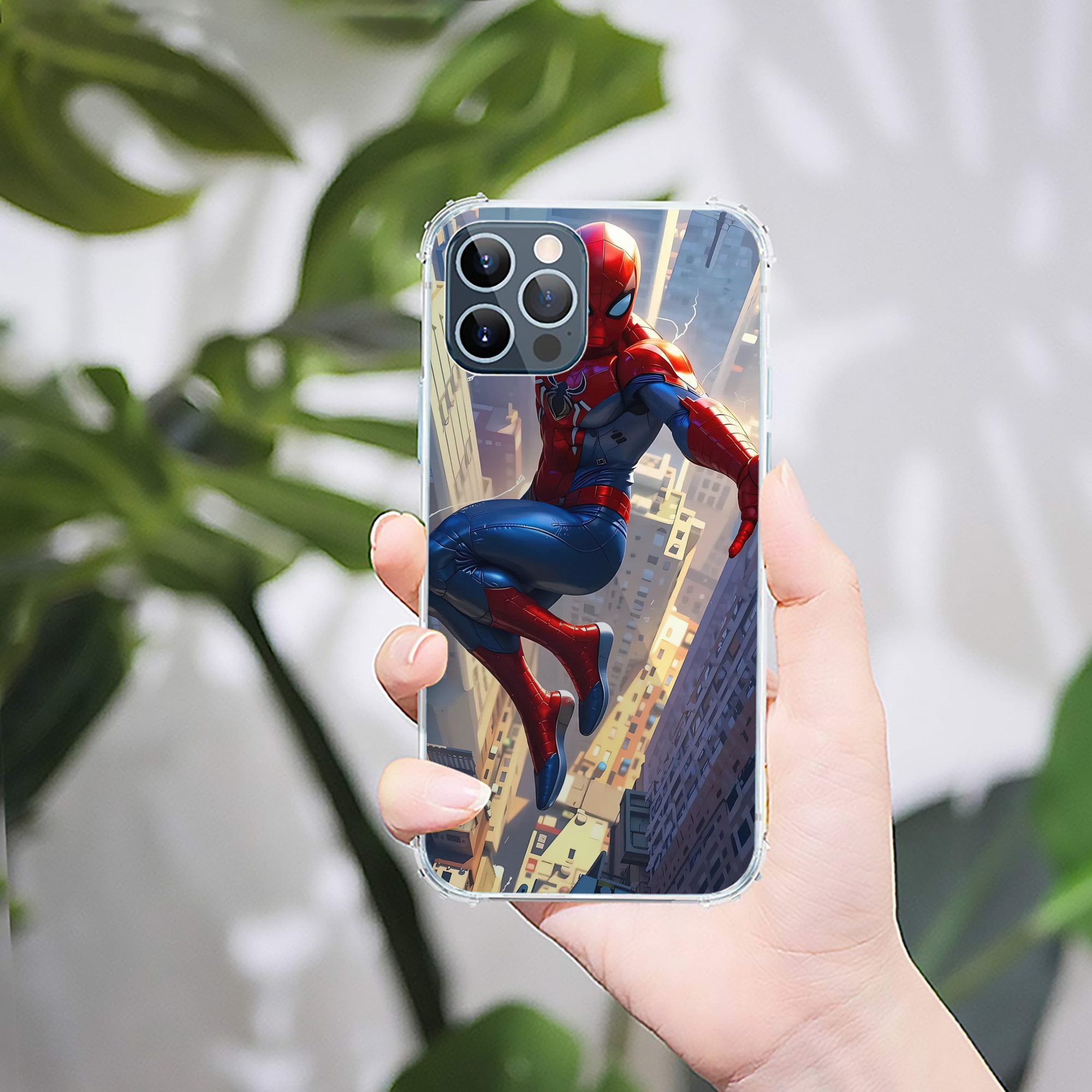 （画像用） Spider Man スパイダーマン 【iPhone 12シリーズ対応】透明スマホケース（クリアソフトケース）